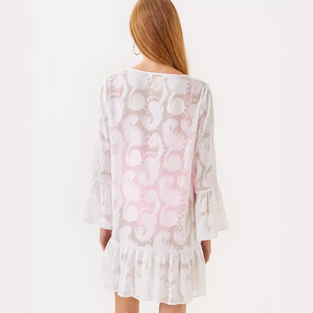 Lilly Pulitzer White Sheer Lace Swim Coverup - Picture 2 of 13